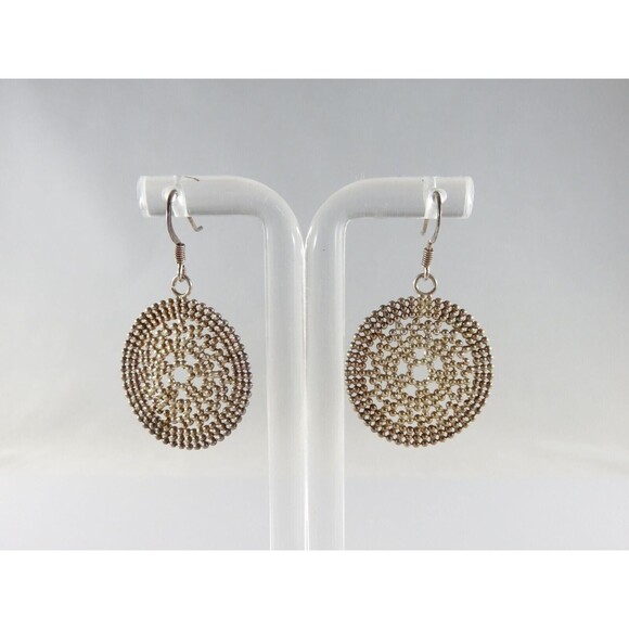 Designer Quality Sterling Silver Ball Necklace & Ball Mesh Pendant and Earring S - Picture 7 of 7